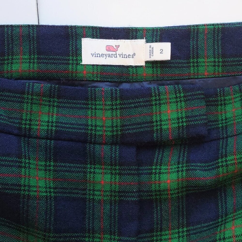 Vineyard Vines Classic Tartan Plaid Wool Pant Size 2 Preppy Old Money Heritage - Picture 3 of 10